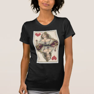 Camiseta REINA DE CORAZONES - impresión del vintage de