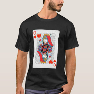 Camiseta Reina De Corazones Jugando Cartas Camisas Fácil Ha