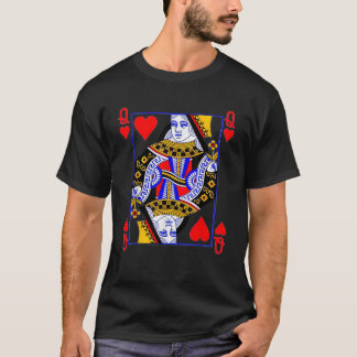 Camiseta Reina de corazones jugando tarjeta de póquer vestu
