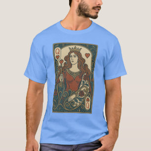 Camiseta Reina de corazones — Retrato Art Nouveau de rosewo
