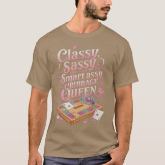 Camiseta Reina de Cribbage Skunked Peg Juego de Cartas Jueg