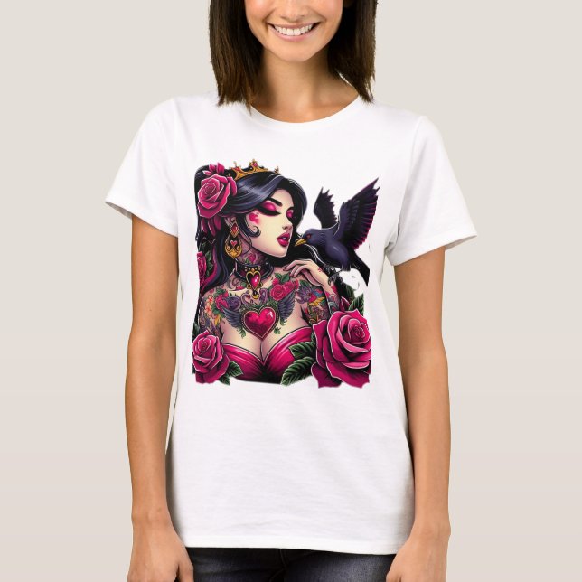 Camiseta Reina de cuento de hadas entintadas (Anverso)