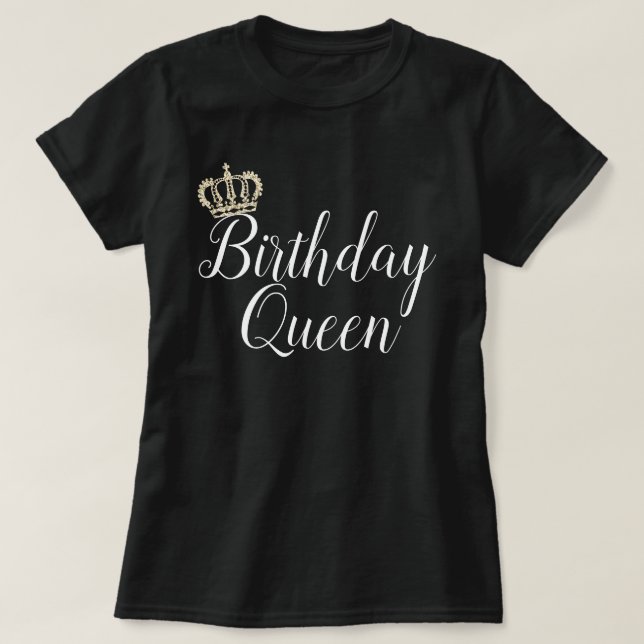 Camiseta Reina de cumpleaños (Diseño del anverso)