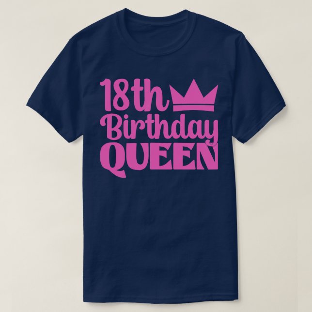 Camiseta Reina de cumpleaños 18 (Diseño del anverso)