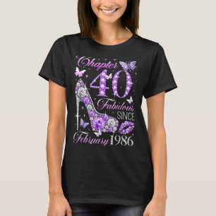 Camiseta Reina de cumpleaños 40 Capítulo 40 Fabulosa desde 