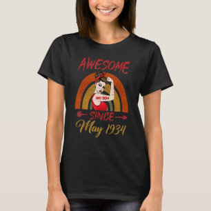 Camiseta Reina de cumpleaños 88 desde el arcoiris de mayo d