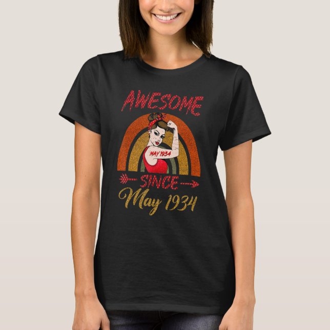 Camiseta Reina de cumpleaños 88 desde el arcoiris de mayo d (Anverso)