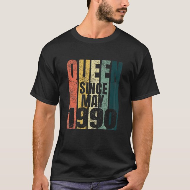 Camiseta Reina de cumpleaños número 31 de mujer desde que (Anverso)