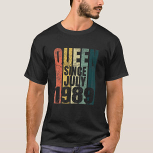 Camiseta Reina de cumpleaños número 32 de mujer desde que