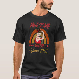 Camiseta Reina de cumpleaños número 56 desde junio de 1966 