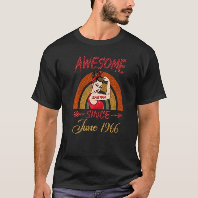 Camiseta Reina de cumpleaños número 56 desde junio de 1966  (Anverso)