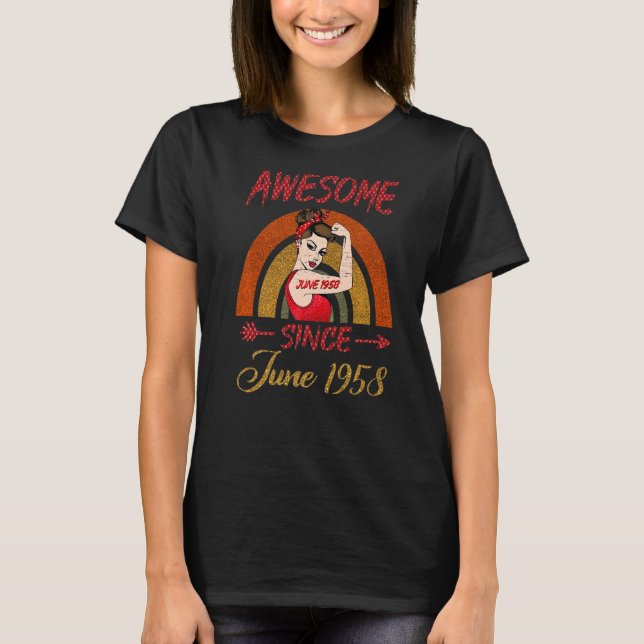 Camiseta Reina de cumpleaños número 64 desde junio de 1958  (Anverso)