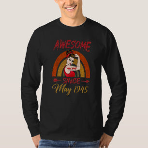 Camiseta Reina de cumpleaños número 77 desde el arcoiris de