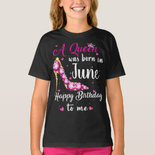 Camiseta Reina de Cumpleaños Personalizada Feliz Cumpleaños