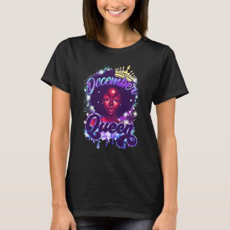 Camiseta Reina de Diciembre Mujeres Negras Reina Negra Feli