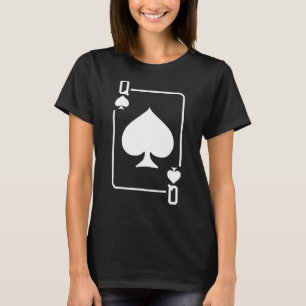 Camiseta Reina De Espadas Jugando Tarjeta Halloween Disfraz