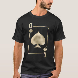 Camiseta Reina De Espadas Jugando Tarjeta Halloween Disstum