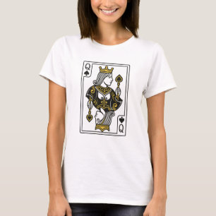 Camiseta Reina de espadas — Negro y oro