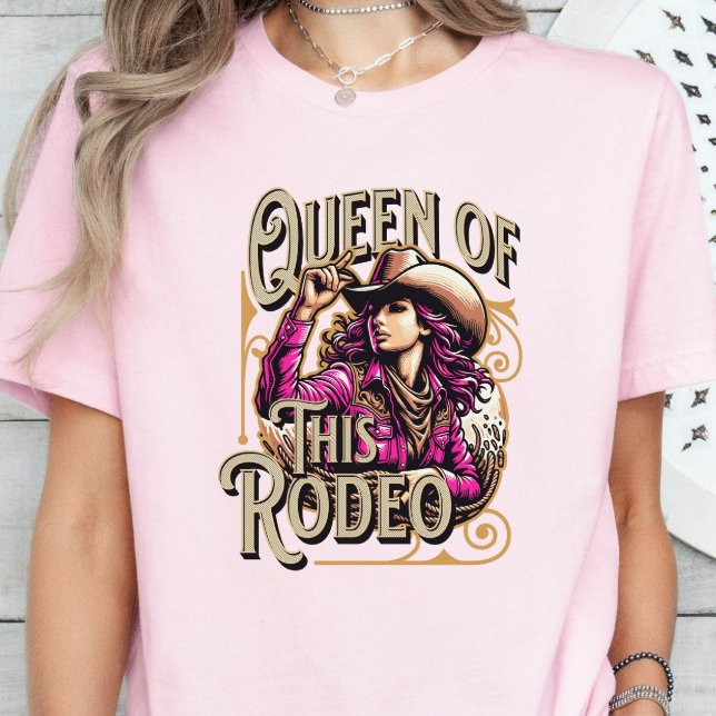 Camiseta Reina de este Rodeo, Regalo para Vaquera, (Subido por el creador)
