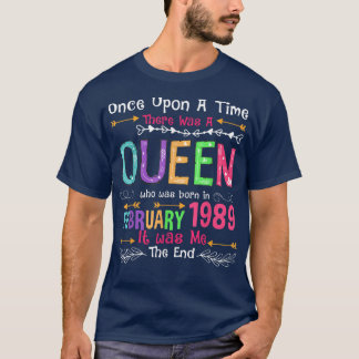 Camiseta Reina de febrero de 1989 33ᵉʳ Bday 33 Años De Edad