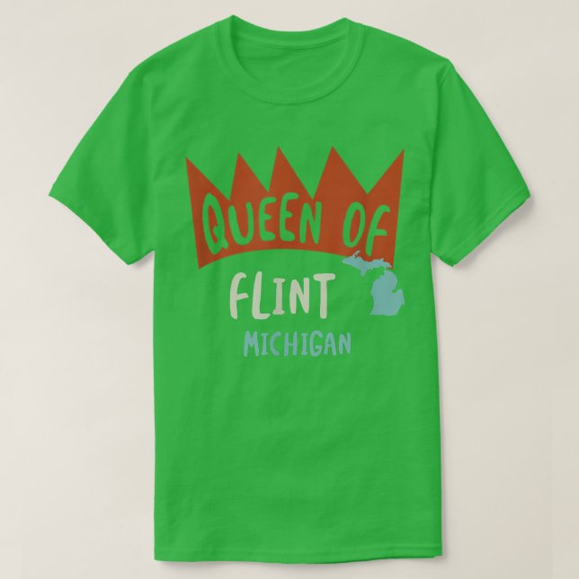 Camiseta Reina de Flint Michigan, graciosas Chicas MI Sou (Diseño del anverso)