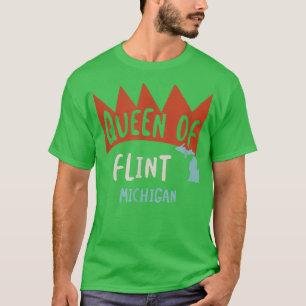 Camiseta Reina de Flint Michigan, graciosas Chicas MI Sou