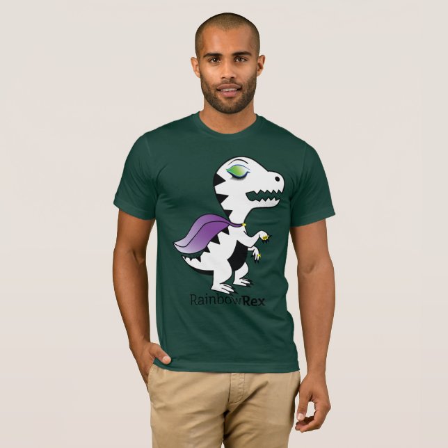 Camiseta Reina de fricción de Rex del arco iris (Anverso completo)