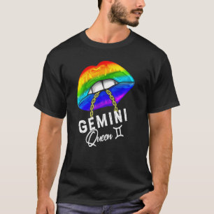 Camiseta Reina de Gemini arcoíris levanta lgbtq levanta gay