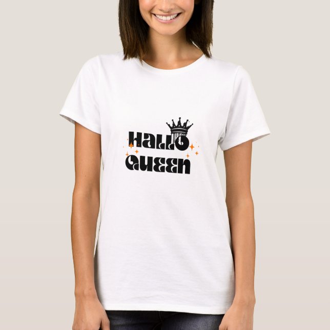 Camiseta Reina de Halloween, Halloqueen, arte de Halloween  (Anverso)