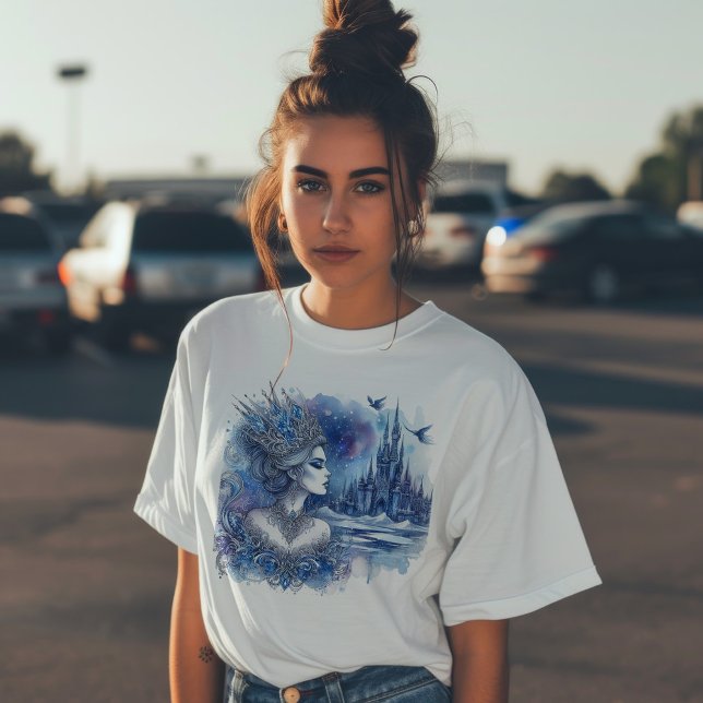 Camiseta Reina de hielo con castillo (Subido por el creador)