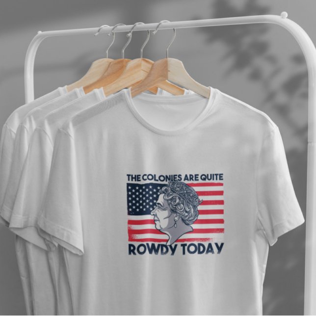 Camiseta Reina De Inglaterra Con Bandera Estadounidense (Subido por el creador)