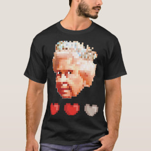 Camiseta Reina de Inglaterra retro video juego píxel 3 vive