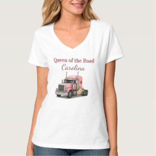 Camiseta Reina de la carretera Cumpleaños camionera