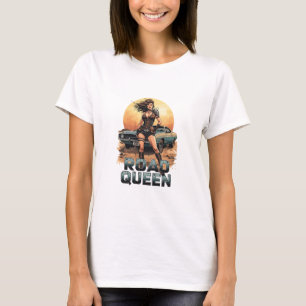 Camiseta Reina de la Carretera – Guerrera Pin-Up Post-Apoca