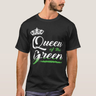 Camiseta Reina De La Chica Verde Del Golfer Poniendo Reina