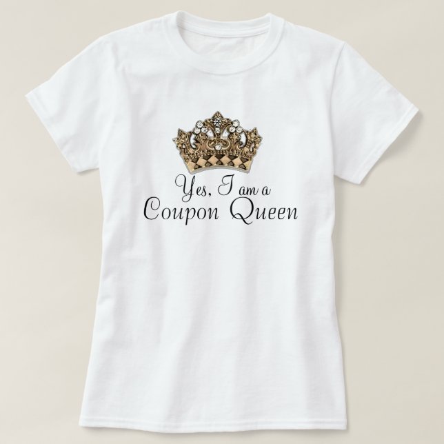 Camiseta Reina de la cupón (Diseño del anverso)