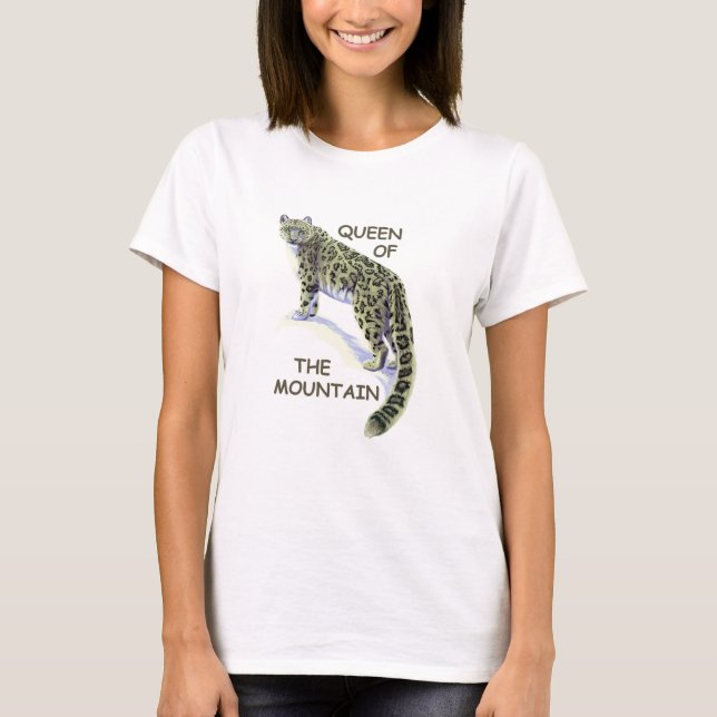 Camiseta Reina de la montaña - Leopardo de la nieve (Anverso)