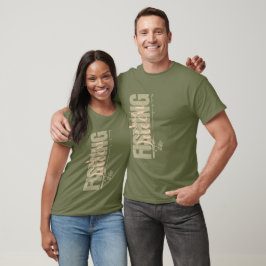 Camiseta Reina de la pesca | rosa militar | Vertical
