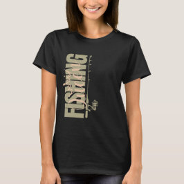 Camiseta Reina de la pesca | rosa militar | Vertical
