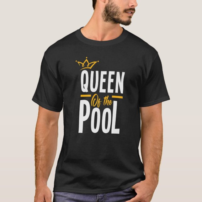 Camiseta Reina De La Piscina Para Mujeres Nadando (Anverso)