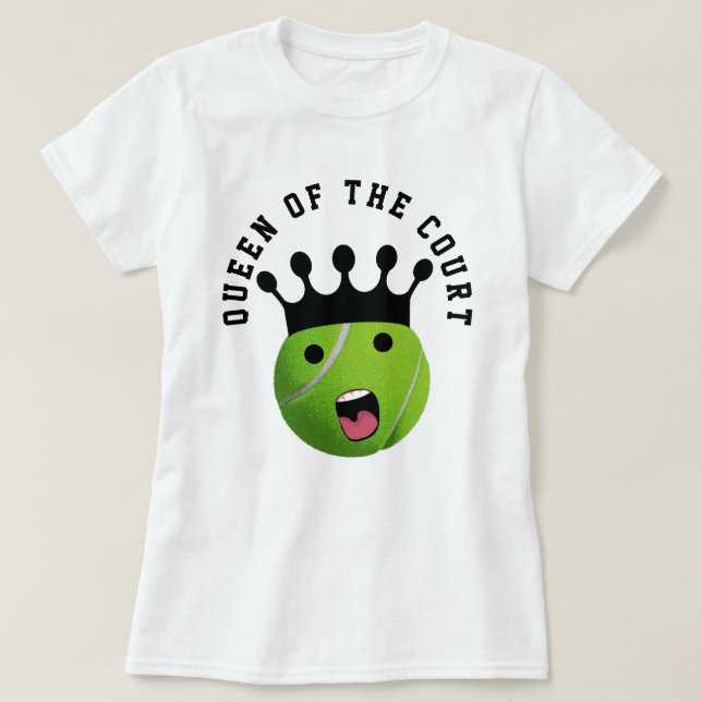 Camiseta Reina de la pista de tenis verde (Diseño del anverso)