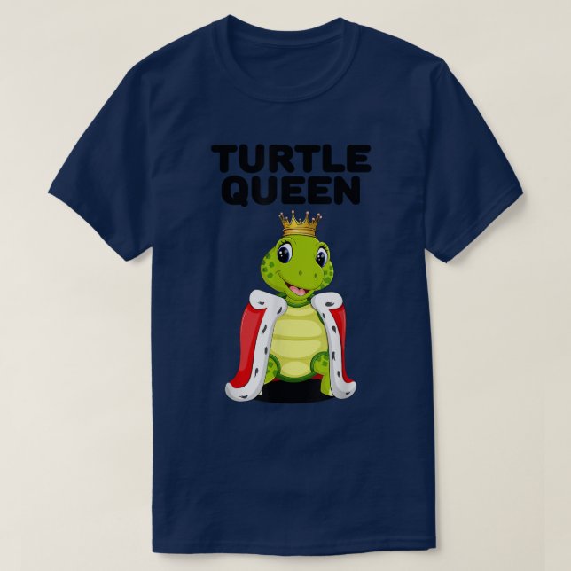 Camiseta Reina de la tortuga: enamorada de la tortuga femen (Diseño del anverso)