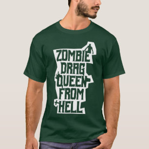 Camiseta Reina de la travesía de Zombie desde el horror gay