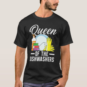 Camiseta Reina De Las Lavavajillas Deslavando La Profesión 