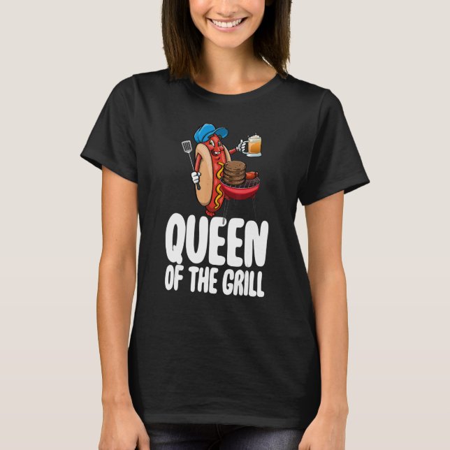 Camiseta Reina De Las Parrilladas Mujeres De Sausage Amor 2 (Anverso)