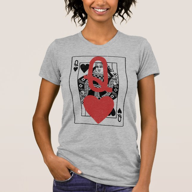 Camiseta Reina de los corazones: Corazón rojo audaz (Anverso)