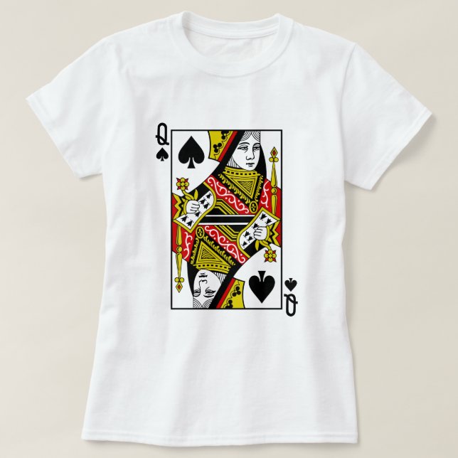 Camiseta Reina de los naipes de las espadas (Diseño del anverso)