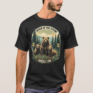 Camiseta Reina De Los Tetones Grizzly 399 Amantes Del Oso N