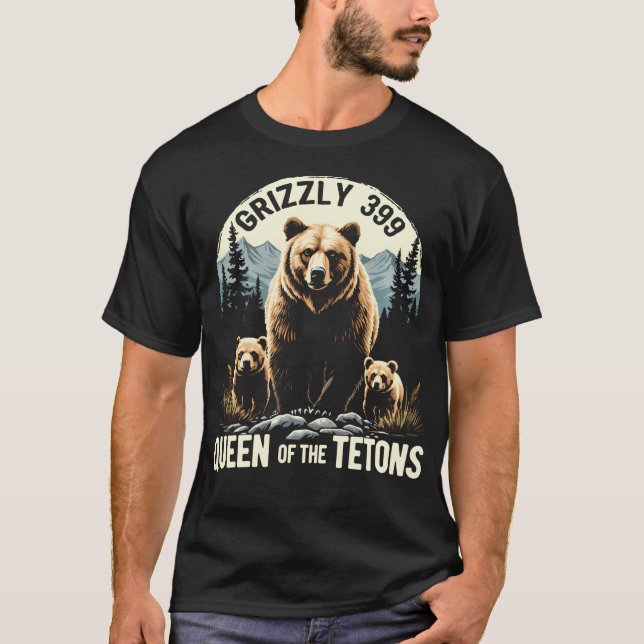 Camiseta Reina De Los Tetones Grizzly 399 Amantes Del Oso N (Anverso)