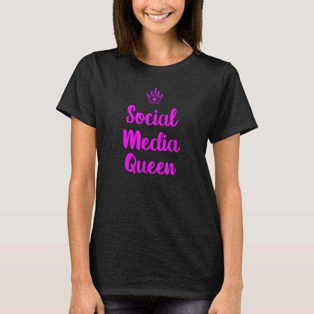 Camiseta Reina de medios sociales (Anverso)